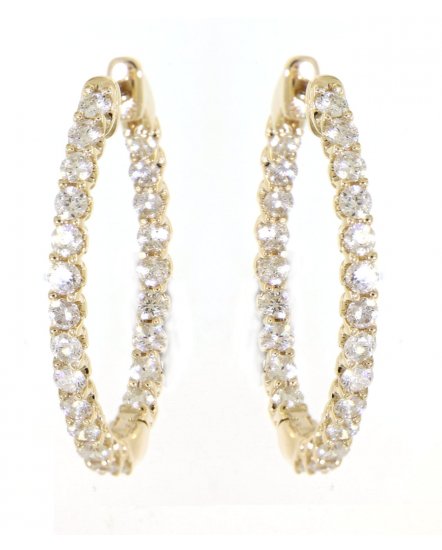 INSIDE OUTSIDE DIAMOND HOOPS (TE885)