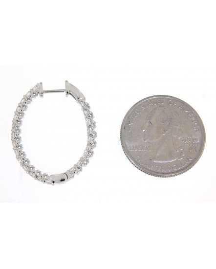 INSIDE OUTSIDE DIAMOND HOOPS (TE885)