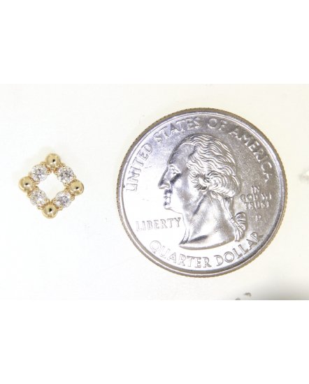 SQUARE DIAMOND STUDS (TE888)