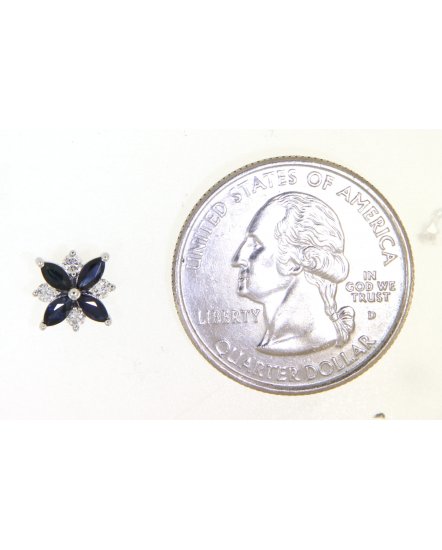 SAPPHIRE DIAMOND STUDS (TE889)