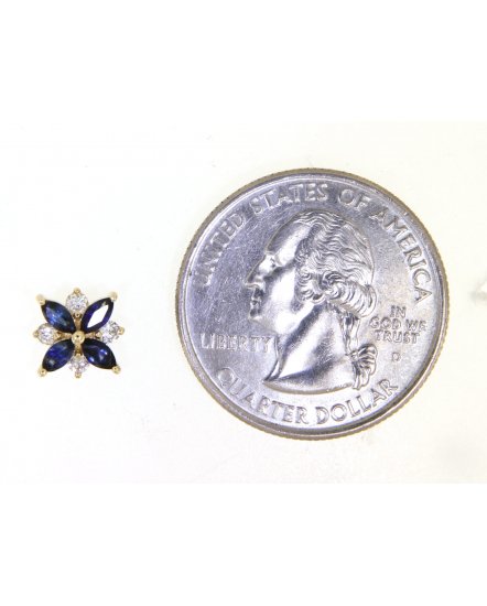 SAPPHIRE DIAMOND STUDS (TE889)