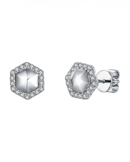 HEXAGON STYLE DIAMOND STUDS (TE894)