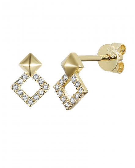 SQUARE DIAMOND STUDS (TE904)