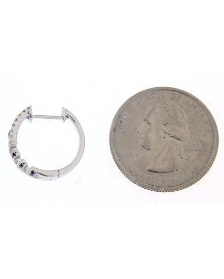 SAPPHIRE DIAMOND HOOPS (TE909)