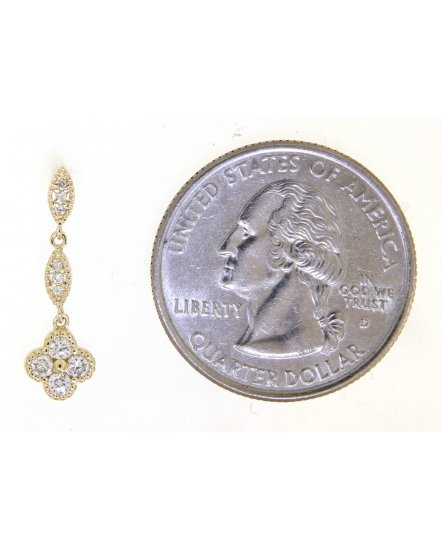 CLOVER STYLE DIAMOND DANGLING (TE910)