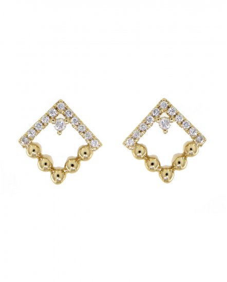 SQUARE DIAMOND STUDS (TE911)