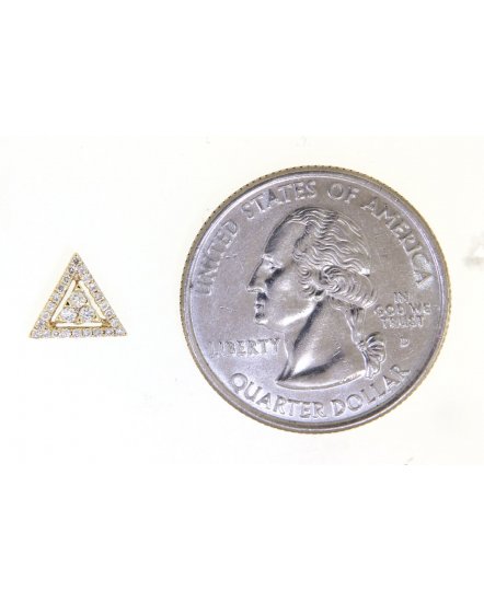 TRIANGLE STYLE COLORED STONE DIAMOND STUDS (TE920)