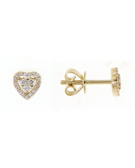 HEART SHAPE COLORED STONE DIAMOND STUDS (TE921)