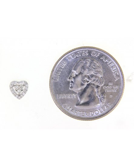 HEART SHAPE COLORED STONE DIAMOND STUDS (TE921)