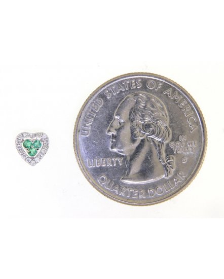 HEART SHAPE COLORED STONE DIAMOND STUDS (TE921)