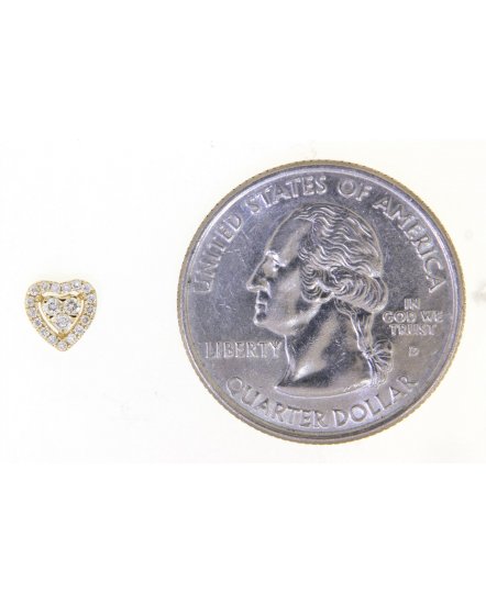 HEART SHAPE COLORED STONE DIAMOND STUDS (TE921)