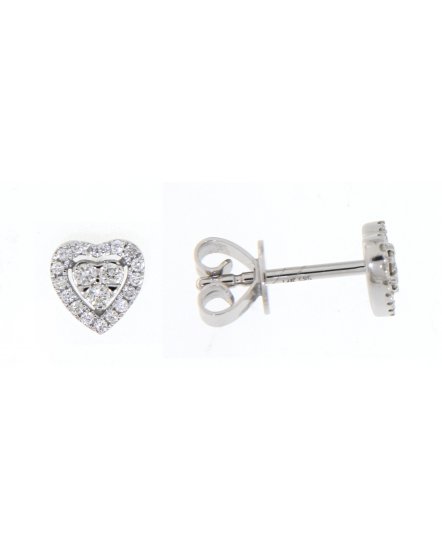 HEART SHAPE COLORED STONE DIAMOND STUDS (TE921)