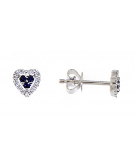 HEART SHAPE COLORED STONE DIAMOND STUDS (TE921)