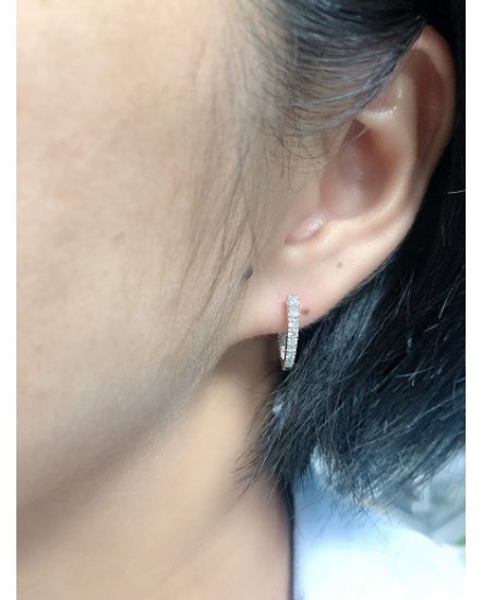 INSIDE OUTSIDE DIAMOND HOOPS (TE936)
