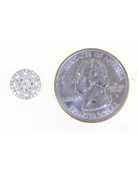 ROUND FLORAL STYLE DIAMOND STUDS (TE938)