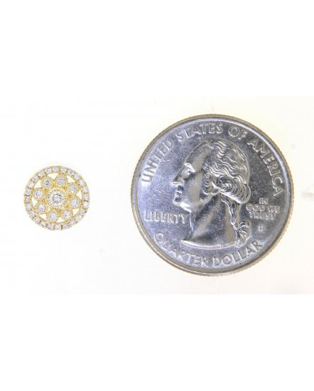 ROUND FLORAL STYLE DIAMOND STUDS (TE938)