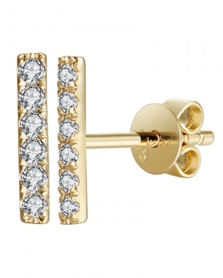 STRAIGHT BAR DIAMOND STUDS (TE979)