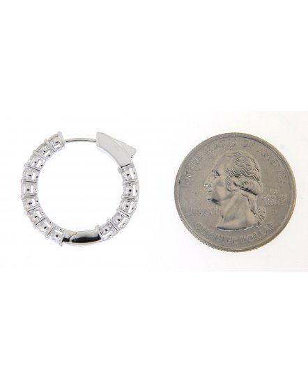 INSIDE OUTSIDE DIAMOND HOOPS (TE980)