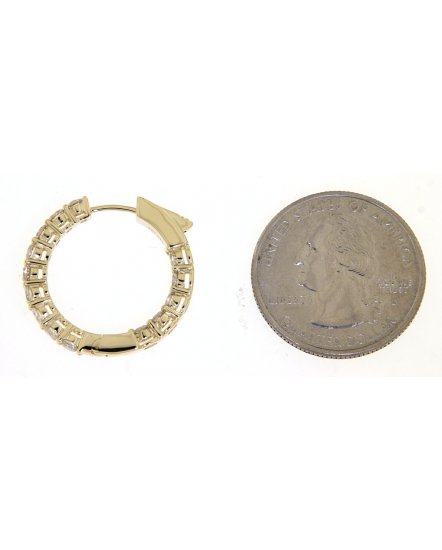 INSIDE OUTSIDE DIAMOND HOOPS (TE980)