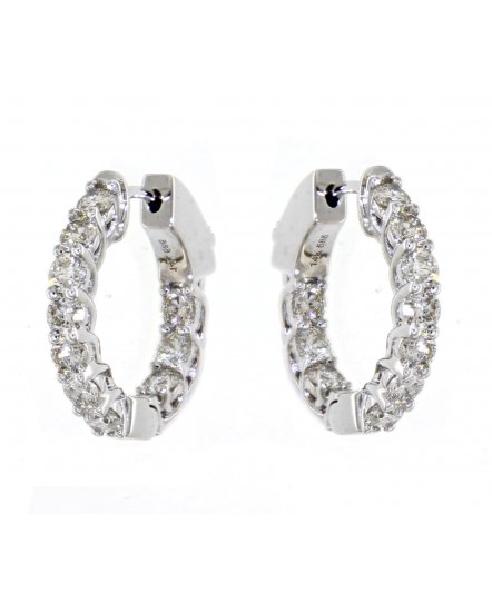  INSIDE OUTSIDE DIAMOND HOOPS (TE981)