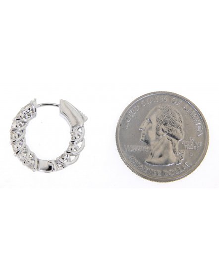  INSIDE OUTSIDE DIAMOND HOOPS (TE981)