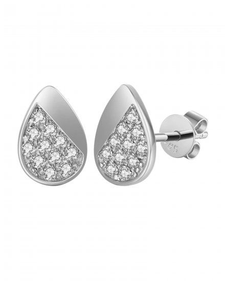 PEAR STYLE DIAMOND STUDS (TE982)