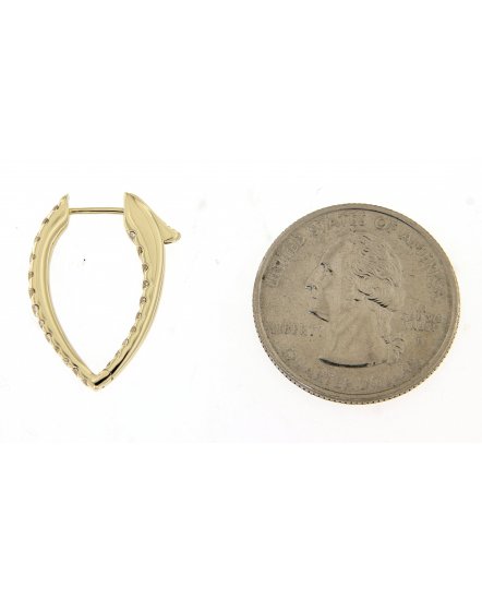 INSIDE OUTSIDE DIAMOND HOOPS (TE984)