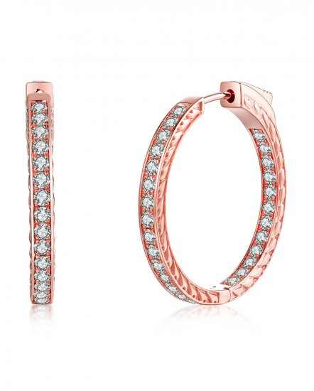 INSIDE OUTSIDE DIAMOND HOOPS (TE985)