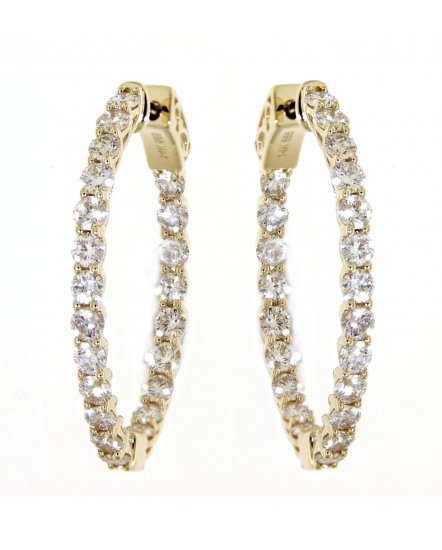 INSIDE OUTSIDE DIAMOND HOOPS (TE987)
