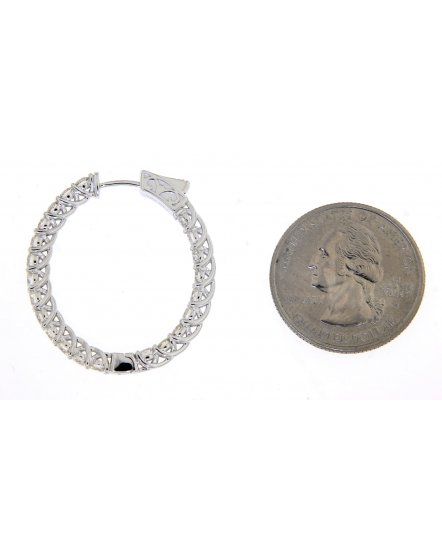 INSIDE OUTSIDE DIAMOND HOOPS (TE987)