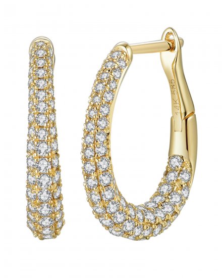 PAVE DIAMOND HOOPS (TE989)