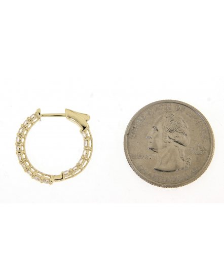 INSIDE OUTSIDE DIAMOND HOOPS (TE998)