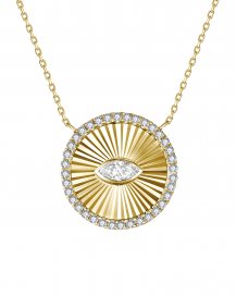 ROUND SHAPE MARQUISE DIAMOND NECKLACE (TN1004)