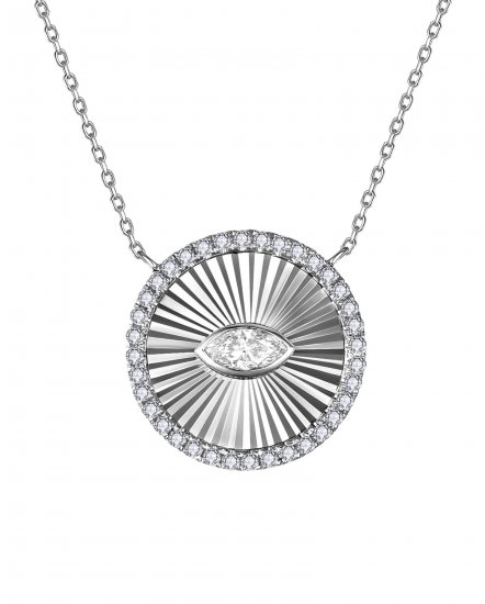 ROUND SHAPE MARQUISE DIAMOND NECKLACE (TN1004)