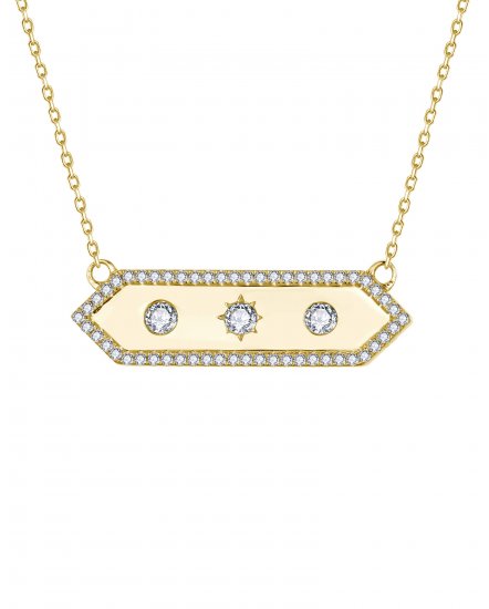 HEXAGON STYLE DIAMOND NECKLACE (TN1009)