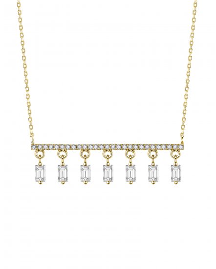BAGUETTE DIAMOND DANGLE NECKLACE (TN1010)