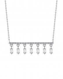 BAGUETTE DIAMOND DANGLE NECKLACE (TN1010)
