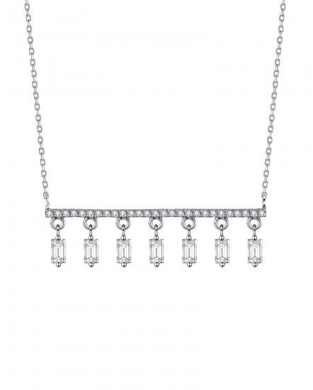 BAGUETTE DIAMOND DANGLE NECKLACE (TN1010)