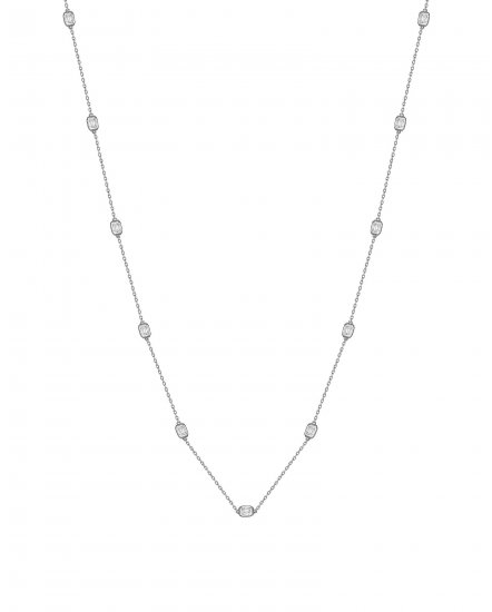 EMERALD CUT DIAMOND BY THE YARD NECKLACE (TN1011)
