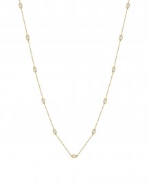 EMERALD CUT DIAMOND BY THE YARD NECKLACE (TN1011)