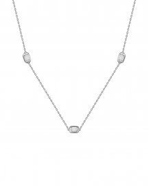 EMERALD CUT DIAMOND BY THE YARD NECKLACE (TN1012)