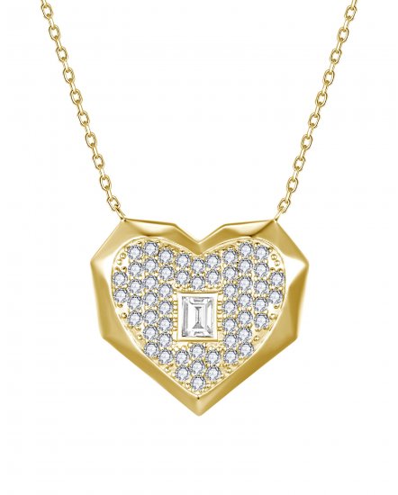 HEART SHAPE DIAMOND NECKLACE (TN1014)
