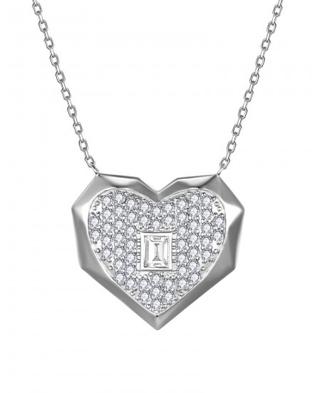 HEART SHAPE DIAMOND NECKLACE (TN1014)