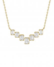 EMERALD CUT DIAMOND NECKLACE (TN1017)