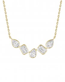 CURVED STYLE DIAMOND NECKLACE (TN1018)