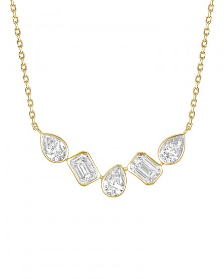 CURVED STYLE DIAMOND NECKLACE (TN1018)
