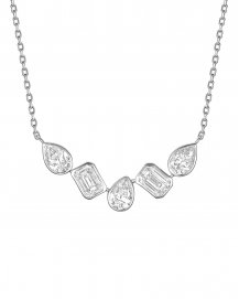 CURVED STYLE DIAMOND NECKLACE (TN1018)