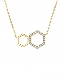 HEXAGON STYLE DIAMOND NECKLACE (TN1030)