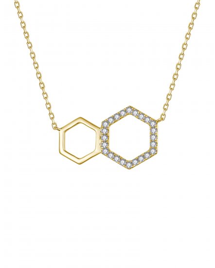 HEXAGON STYLE DIAMOND NECKLACE (TN1030)