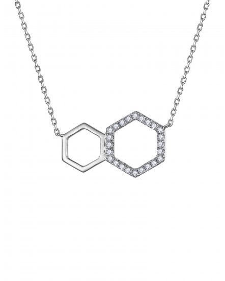 HEXAGON STYLE DIAMOND NECKLACE (TN1030)